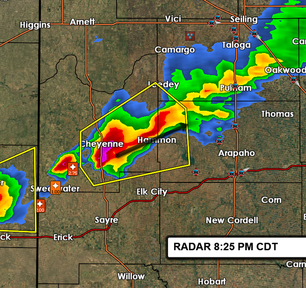 (Hen) Egg to Baseball size hail with this storm in far west OK heading ...