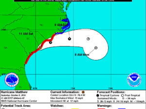 Hurricane Matthew South Carolina Landfall
