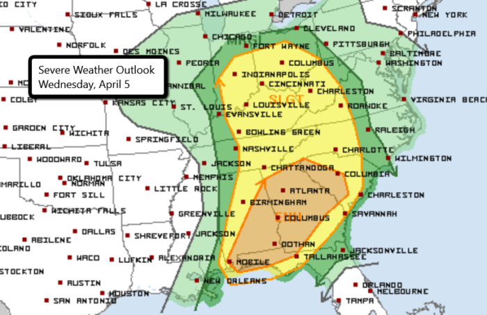Wednesday Severe Weather Outlook