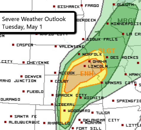 4-30 Tomorrow Severe Weather Outlook