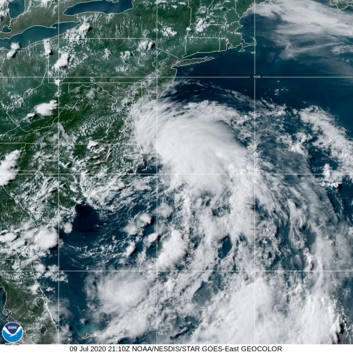 7-9 Tropical Storm Fay Satellite