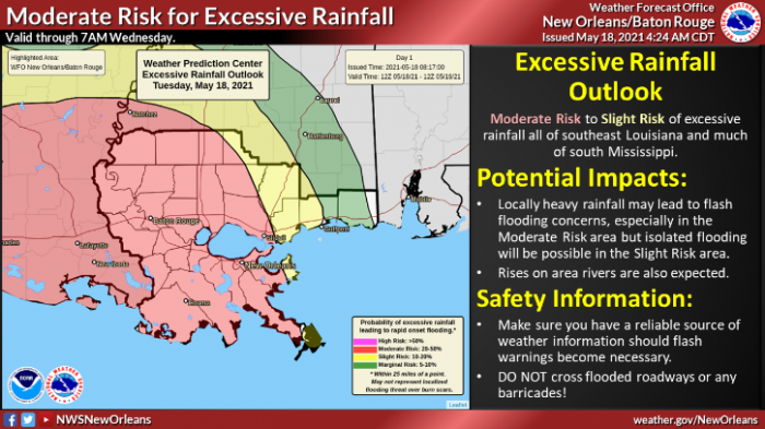 5-18 Flooding via NWS New Orleans