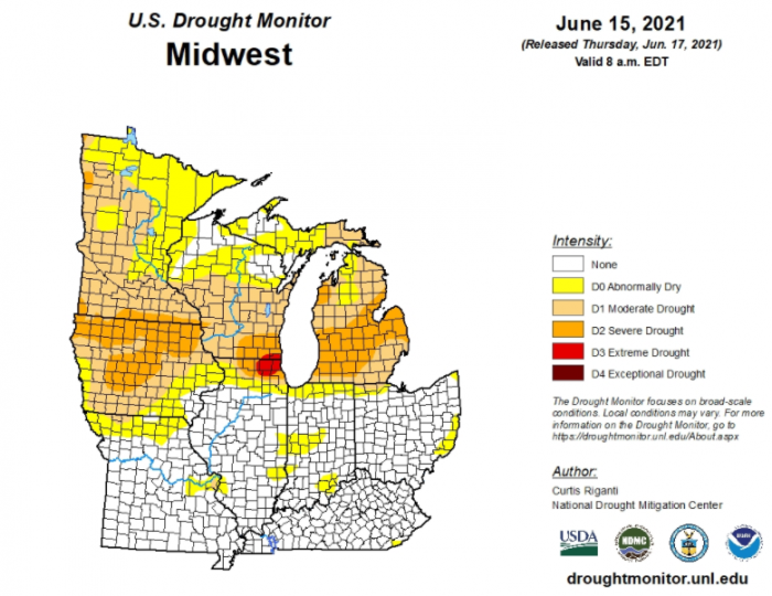 6-17 Drought Monitor Midwest