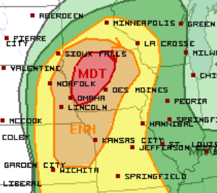 4-12-22 Severe Weather Outlook Moderate